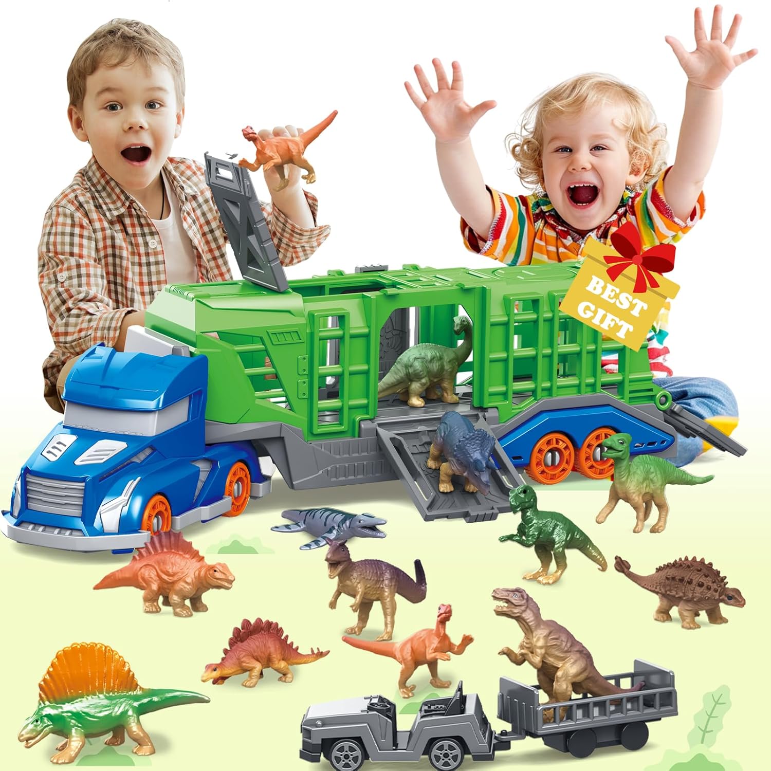 Dinosaur Animal Transport Vehi - огляд і ціна Dinosaur Figurine Set