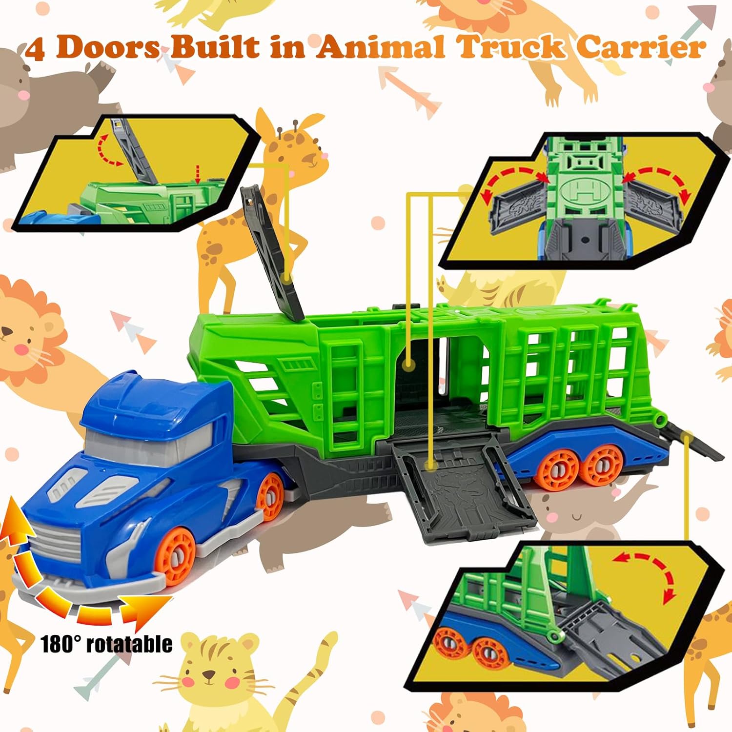 Dinosaur Animal Transport Vehi - огляд і ціна Dinosaur Figurine Set