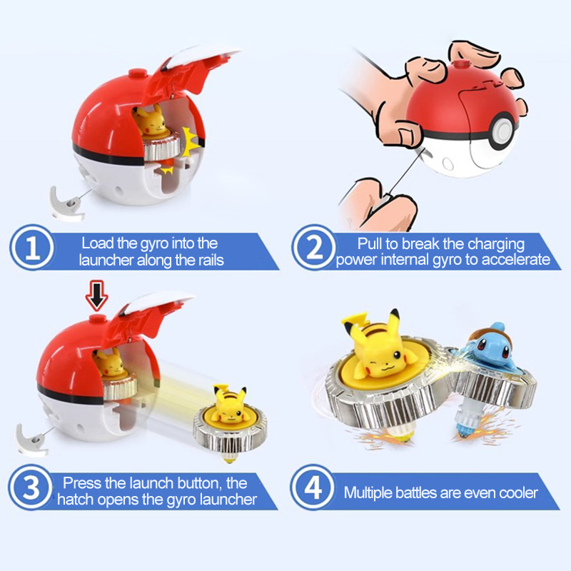 Pokemon spinning top ball toy  - огляд і ціна Spin Top Gyro Toy