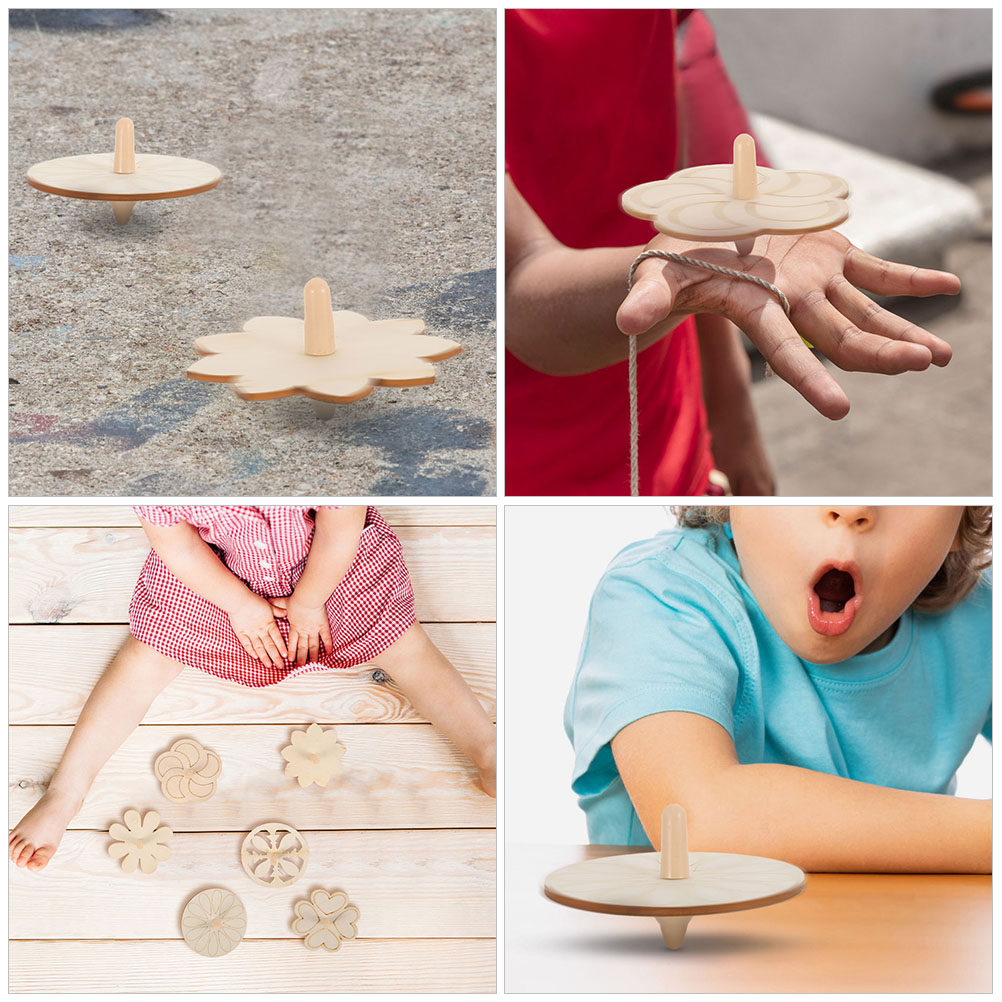 24Pcs Wooden Gyro Unfinished D - огляд і ціна Spin Top Gyro Toy