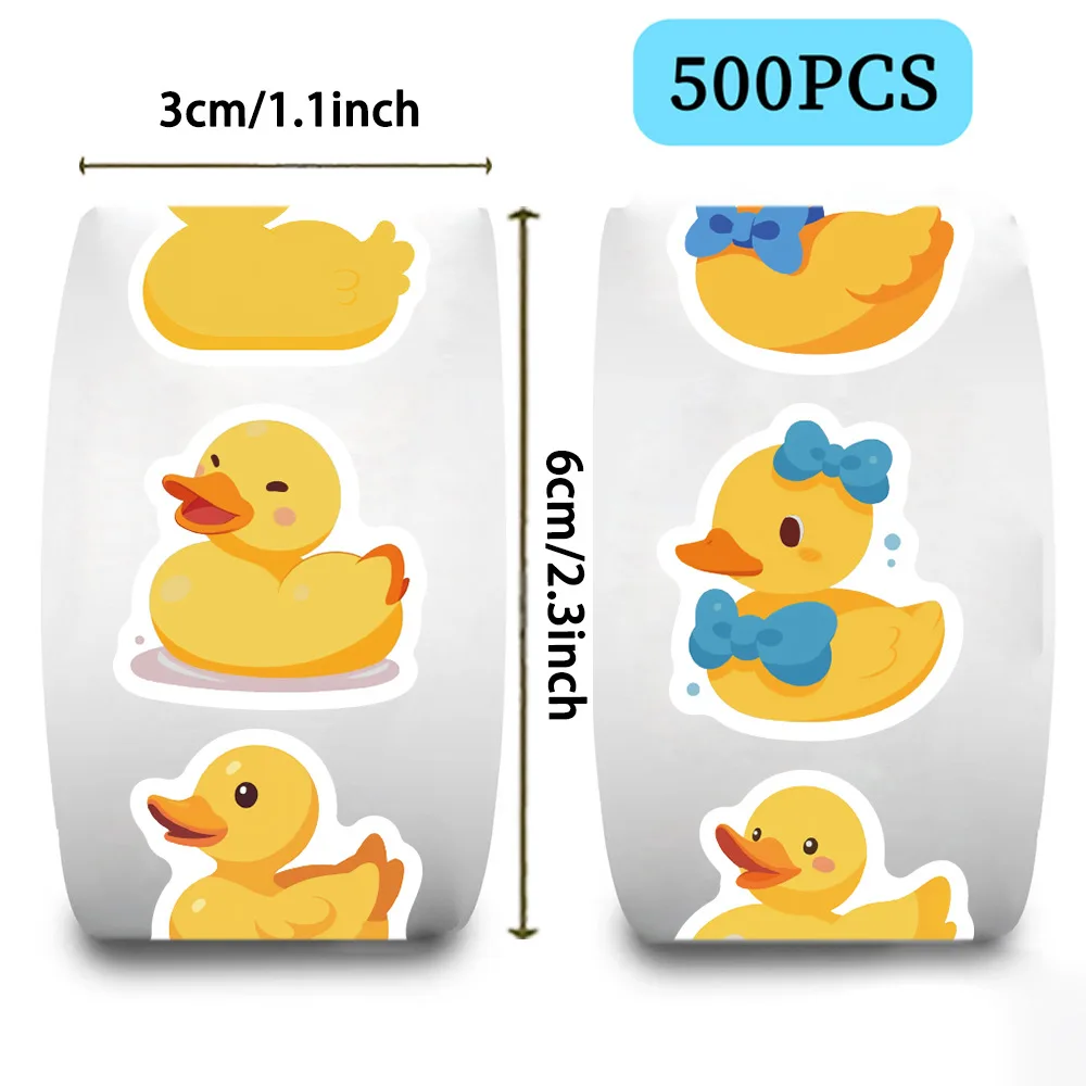 500pcs/Roll Cartoon Yellow Duc - огляд і ціна Kids Toys Yellow