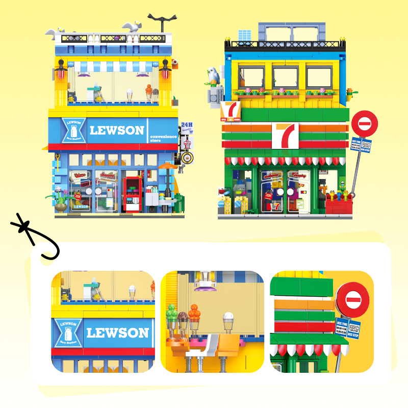 1263+PCS Street Scene Convenie - огляд і ціна Kids Toys Store