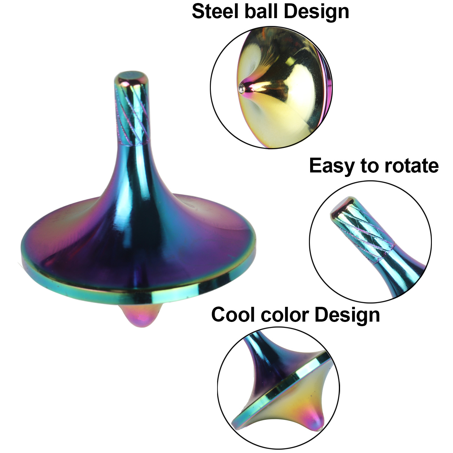Novelty Spinning Tops Metal Al - огляд і ціна Spin Top Gyro Toy