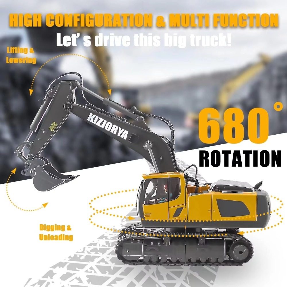 2.4G Remote Control Excavator  - огляд і ціна Kids Toys Channel