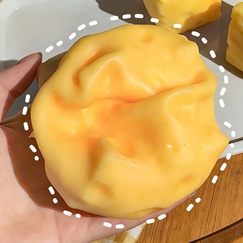 @Dark Yellow Cheese Cube Stres - огляд і ціна Kids Toys Yellow